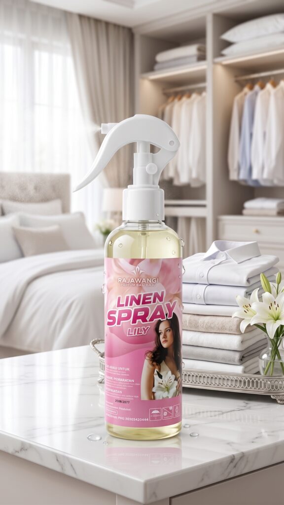 Parfum Baju Linen Spray Lily - Pewangi Pakaian, Sprei & Selimut Anti Apek