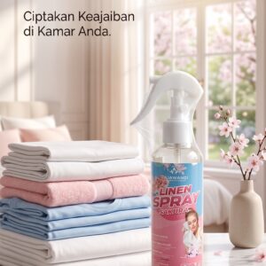Parfum Laundry Linen Spray Sakura - Pewangi Baju & Sprei Anti Apek, Bikin Tidur Nyenyak