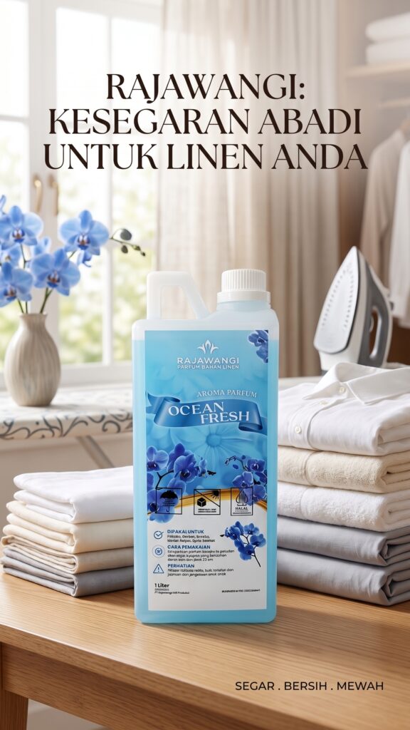Parfum Linen 1 Liter Varian Ocean Fresh - Pewangi Pakaian & Sprei Laundry Anti Apek