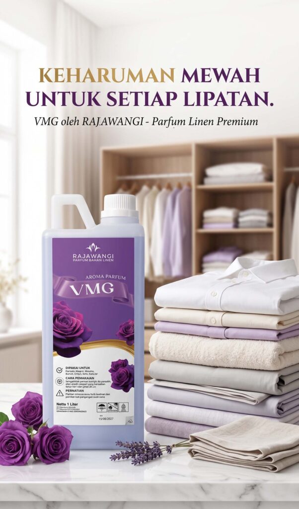 Parfum Linen VMG isi Ulang– Parfum Baju, Sprei & Handuk Anti Apek